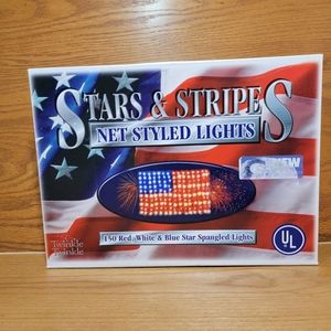 Stars and Stripes Patriotic American Flag Net Styled String Light 3x5 ft